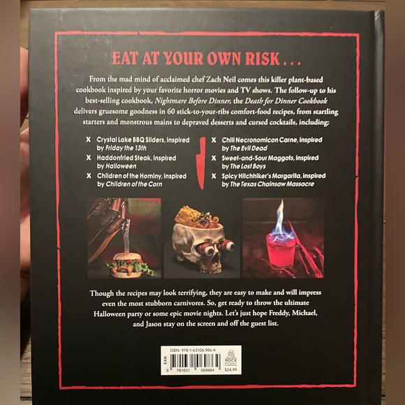 Death for Dinner Horror inspired Cookbook NWT - Picture 2 of 10